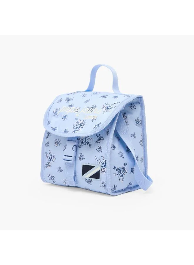 بيبي جينز Pepe Jeans Olivia Floral Print Lunch Bag for Girls 8-13 Years with Insulation