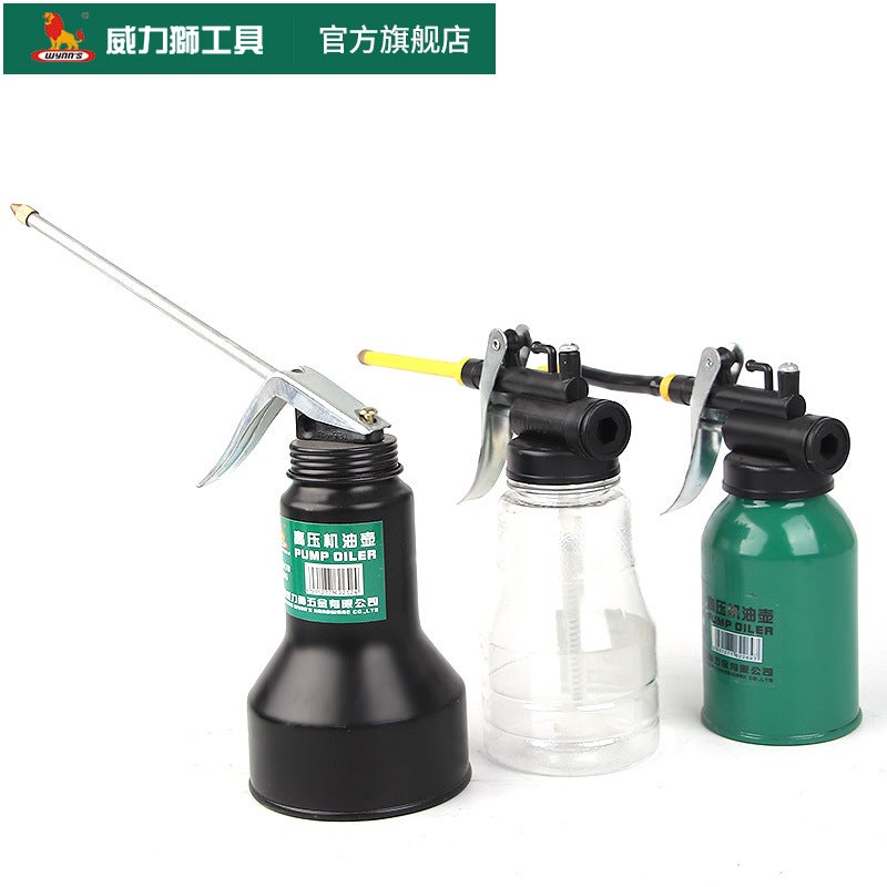 Power Lion Oil Bottle Oil Gun Gear Lubrication Oiler Transparent Hose Hard Tube Pressure Oil Bottle Handheld Type - Image 5