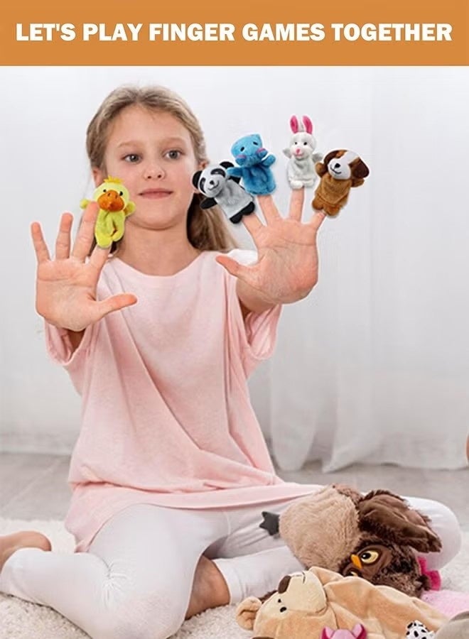 10 قطع من دمى الأصابع للأطفال الصغار من سن 1-3 سنوات و3-5 سنوات و4-8 سنوات، ألعاب دمى أصابع للأطفال من الحيوانات المحشوة الصغيرة، أدوات عرض مسرحي، صندوق جوائز صغير وهدايا حفلات بكميات كبيرة للأطفال الصغار - Image 5