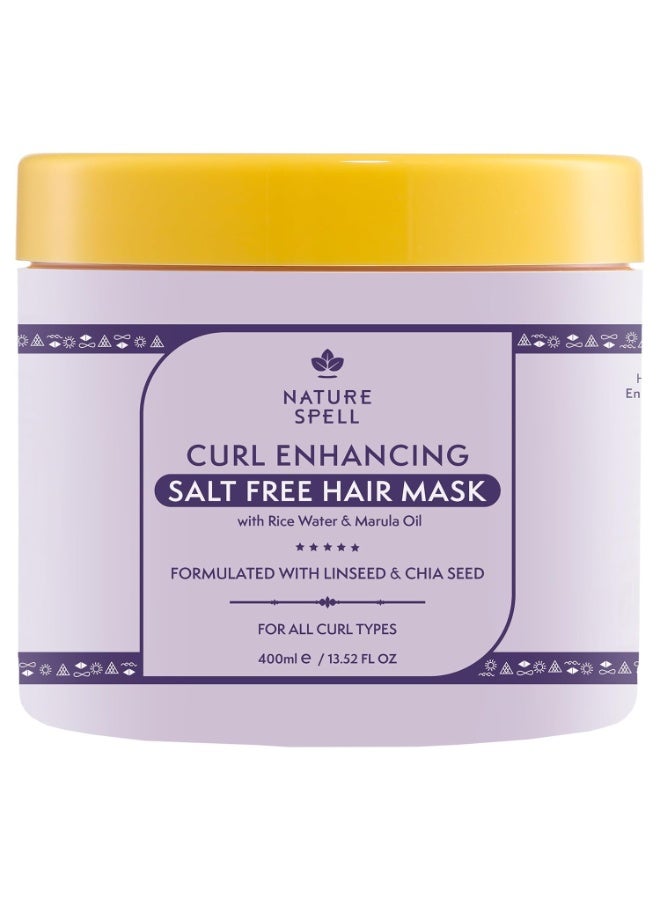 Nature Spell Curl Enhancing Hair Mask, Sulfate & Paraben Free, Deeply Moisturizes & Hydrates Kinks, Coils & Curls, with Coconut Oil & Aloe Vera, Color Safe, For All Curl Types, Vegan, 13.52 fl oz - Image 1