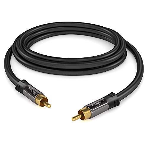 KabelDirekt – 15ft Long – RCA/Phono subwoofer Lead Cable, 1 to 1 RCA/Phono, Audio/Digital/Video (Coax, Male/Male Plugs, for amps/Hi-Fis, Audio Signals/Composite Video, 75 ohm, Black) - Image 3