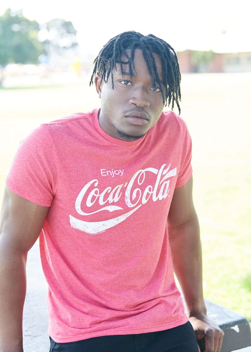 Coca-Cola Mens Coke Classic T Shirt, Red Heather, X-Large US - Image 5