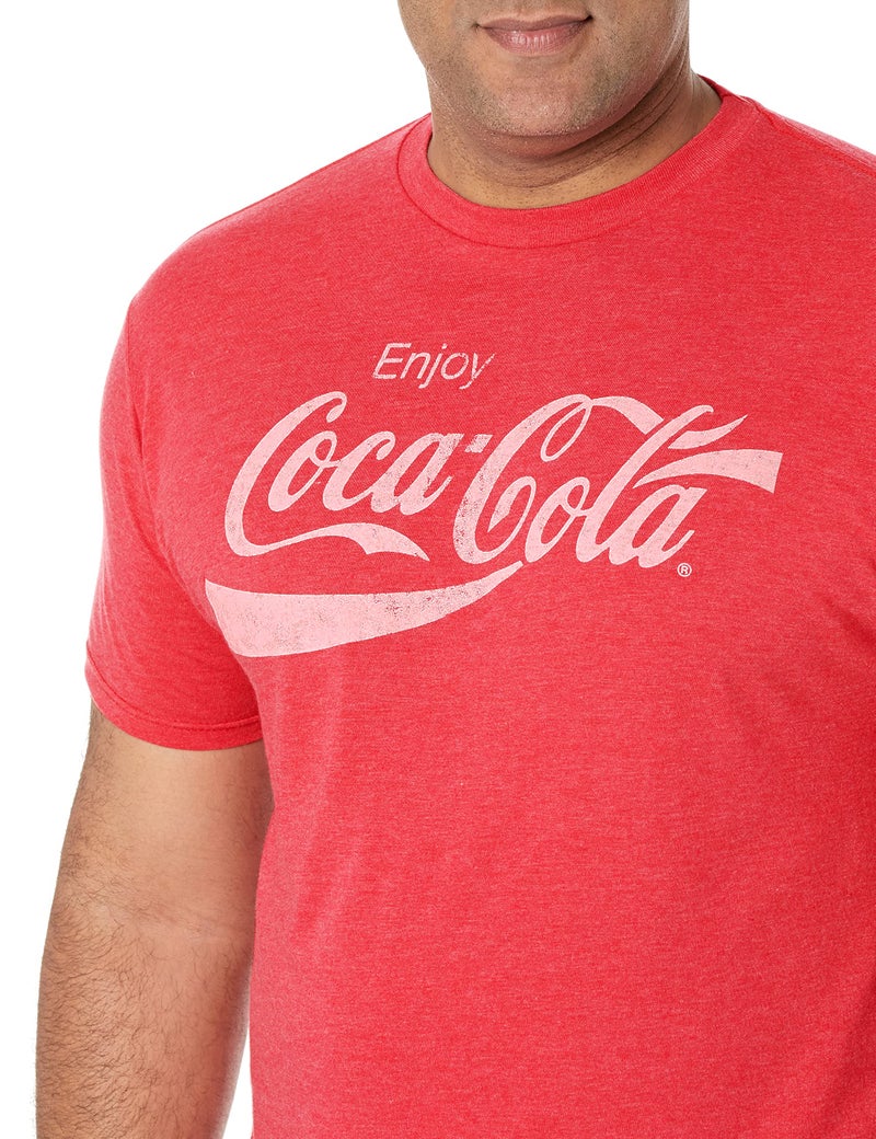 Coca-Cola Mens Coke Classic T Shirt, Red Heather, X-Large US - Image 3