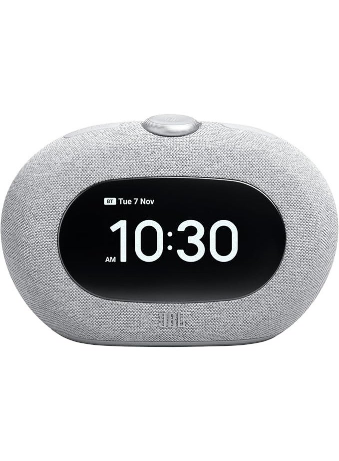 جي بي إل ساعة منبه راديو رقمية JBL Horizon 3، مزودة براديو DAB+/FM وبلوتوث، ومنبه بتأثير شروق الشمس، وشحن USB-C، وبطارية وكهرباء، وصوت احترافي، ومتوافقة مع تطبيق ONE، لون رمادي - Image 1