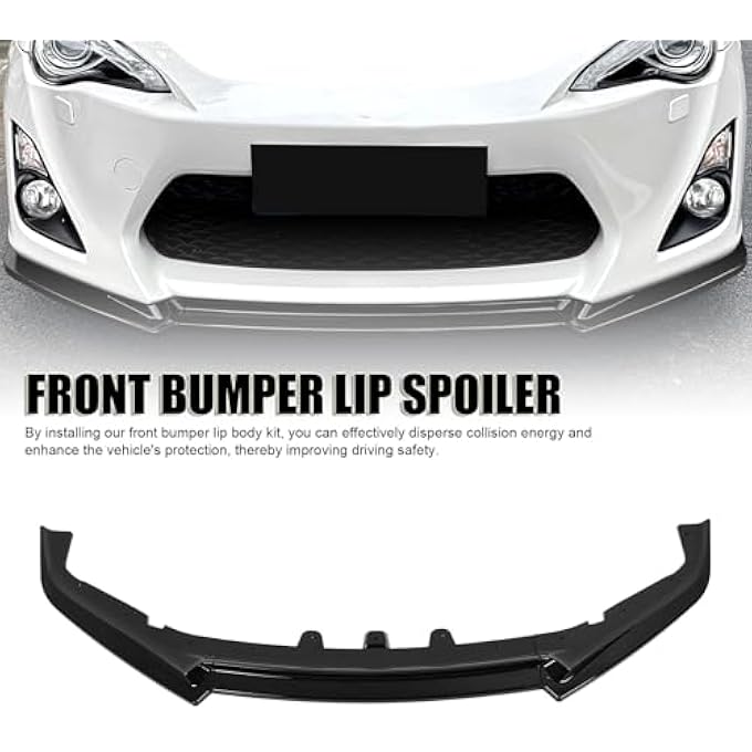 Depisuta Front Bumper Lip Spoiler, Glossy Black ABS Racing Body Kit Compatible with GT86 FT86 FR S, for 2012 to 2016 Model Easy to Install Enhanced Protecting - Image 2