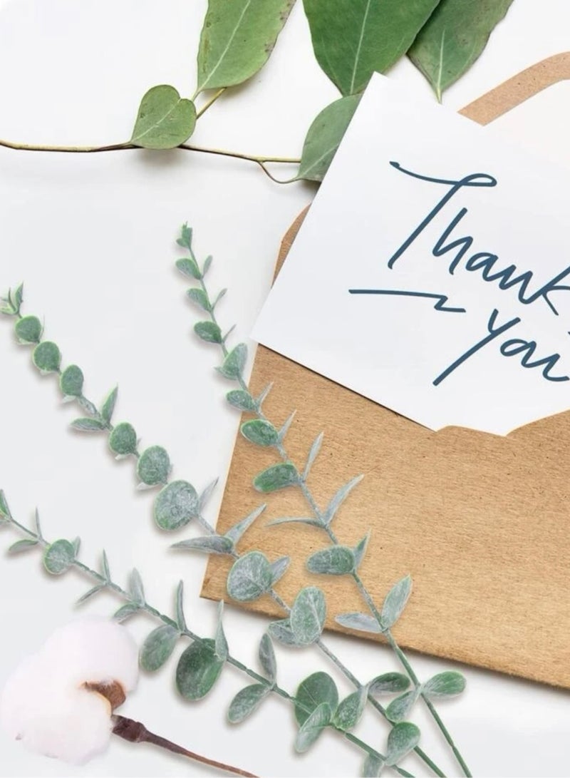 15 قطعة/نبات صناعي، فرع أوراق صناعية لديكور المنزل باللون الأخضر الداكن - Image 5