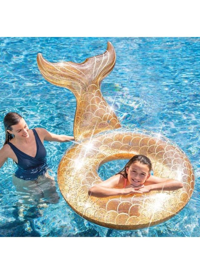انتكس أنبوب سباحة متلألئ بتصميم حورية البحر  - Image 2