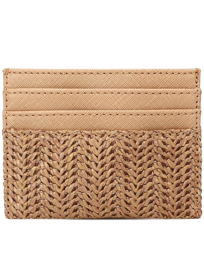 YIKOEE Straw Purse for Women Summer Beach Woven Bag With PomPom (Light Khaki) - Image 4