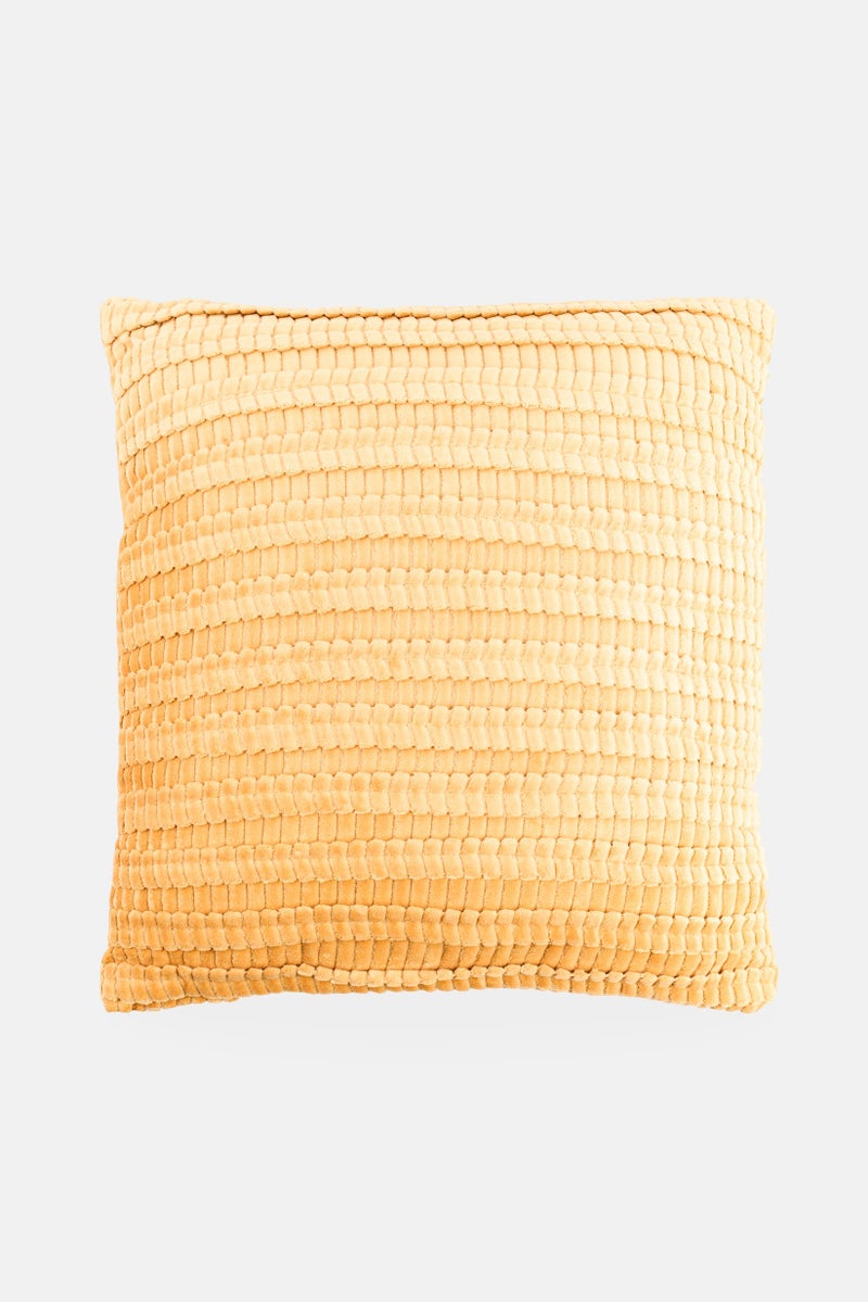 Unique Living Textured Dolf Cushion, Brown  - Image 1