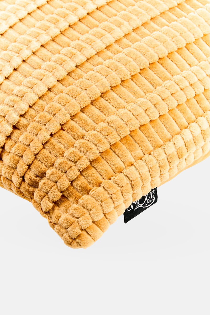 Unique Living Textured Dolf Cushion, Brown  - Image 4