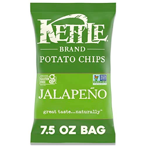 Kettle Brand Jalapeno Kettle Potato Chips, Gluten-Free, Non-GMO, 7.5 oz Bag - Image 1