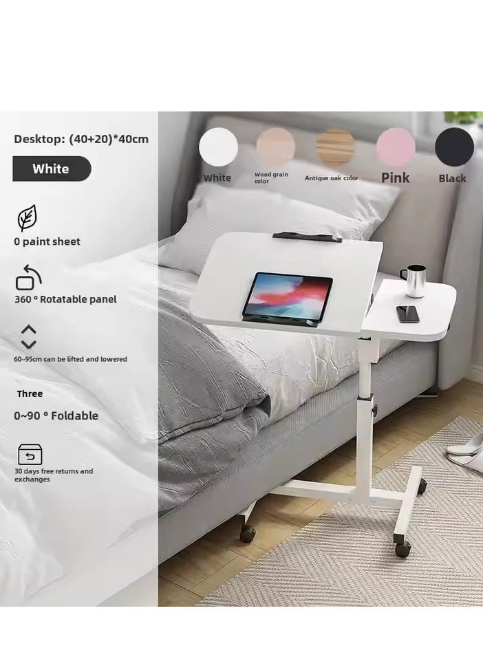 Y&D Lifting and Rotating Laptop Desk Adjustable Laptop Table Adjustable Standing Table With Wheels 60*40cm For Sofa Bedside Coffee Table  - Image 3