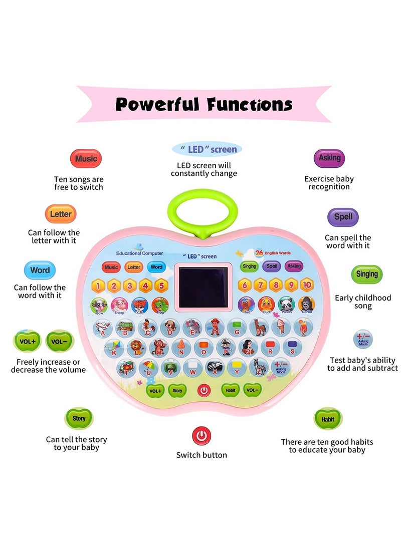 Excefore Educational Toys, Multifunctional Learning Tablet for Toddlers Kids Interactive Learning Toy Board for Boys Girls Children LCD Screen Tablets Toys Birthday Gift for 1 2 3 4 Year Old  - Image 3