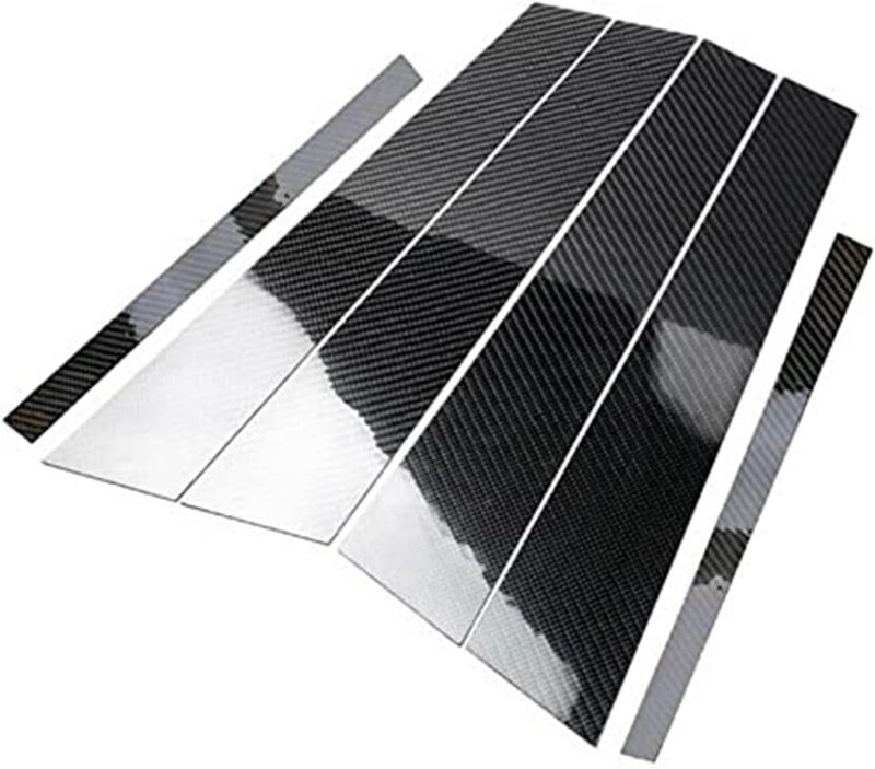 Wivplex 6 Pcs Carbon Fiber Look Window Trim Covers - Image 4