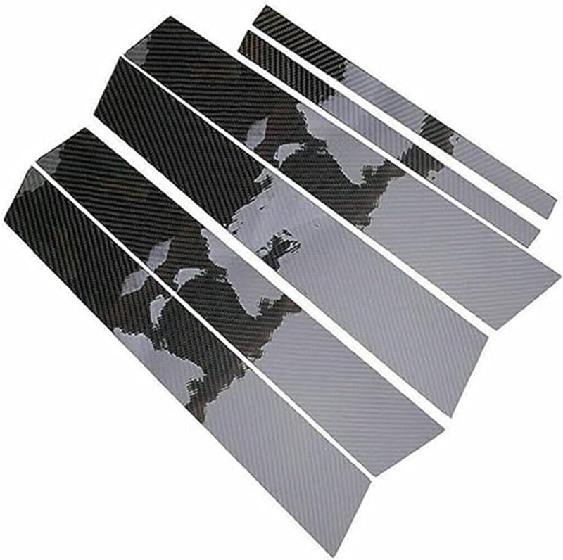 Wivplex 6 Pcs Carbon Fiber Look Window Trim Covers - Image 1