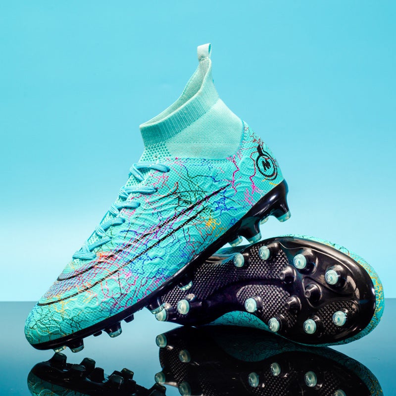 High-Top Football Shoes Men Tf Broken Nail Ag Long Nail Children Primary And Secondary School Students Youth Competition Training Sneaker - Image 1