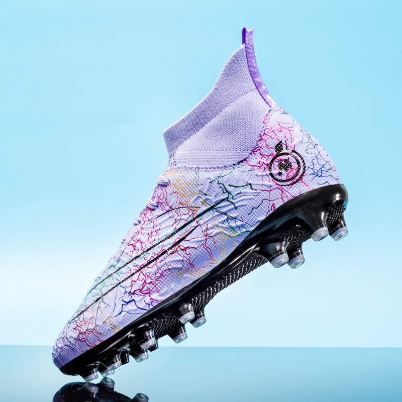 High-Top Football Shoes Men Tf Broken Nail Ag Long Nail Children Primary And Secondary School Students Youth Competition Training Sneaker - Image 3