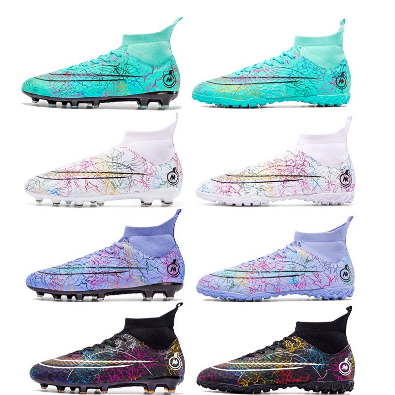 High-Top Football Shoes Men Tf Broken Nail Ag Long Nail Children Primary And Secondary School Students Youth Competition Training Sneaker - Image 2