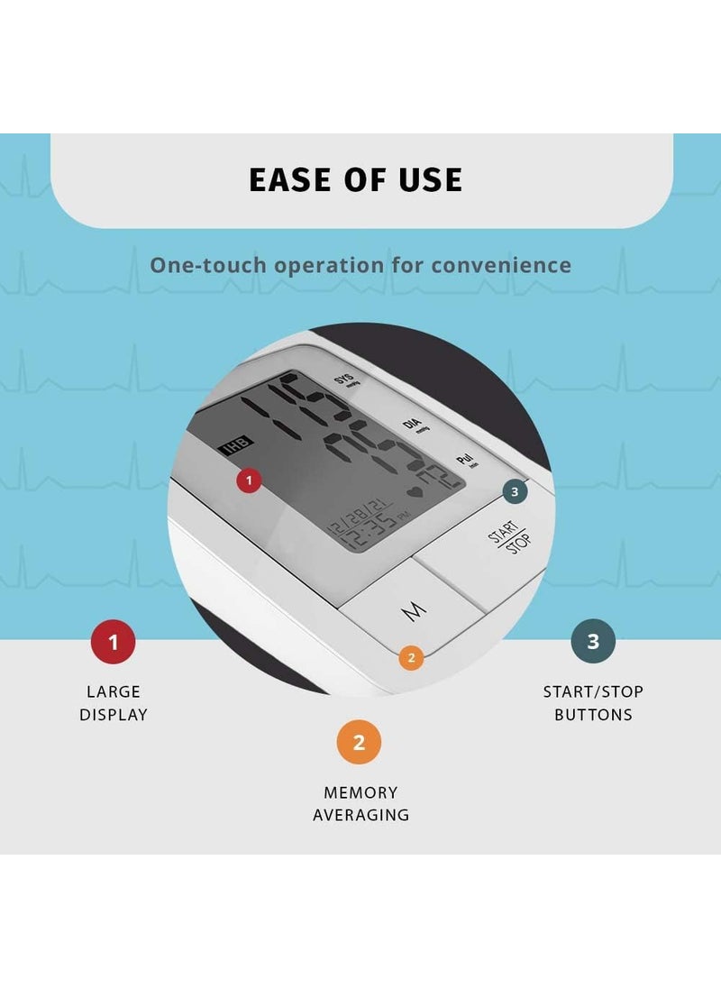 HoMedics HoMedics Automatic Arm Blood Pressure Monitor Clinically Proven Accurate Quick and Comfortable Readings 60 Memories OneSize Arm Cuff Fits Most Excessive Body Motion Detector  - Image 2