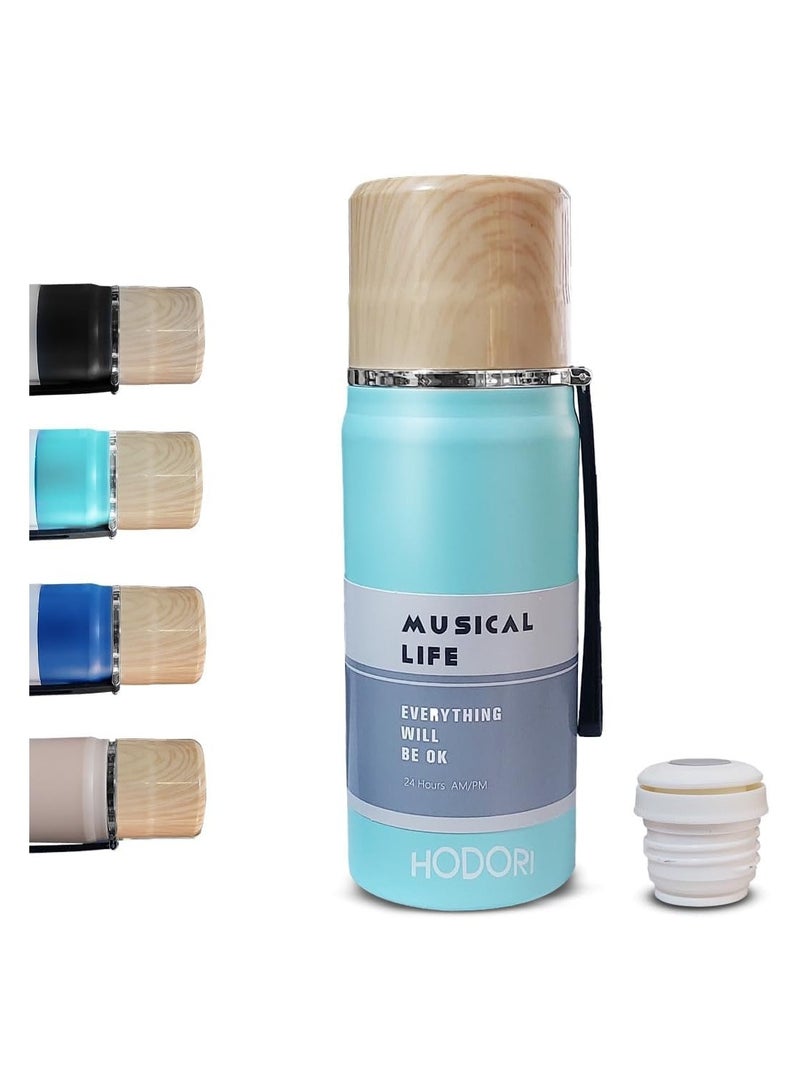 Sports Water Bottle Thermos Leak Proof Stainless Steel Vacuum Insulated Double Wall Metal Mug 420ml  - Image 1