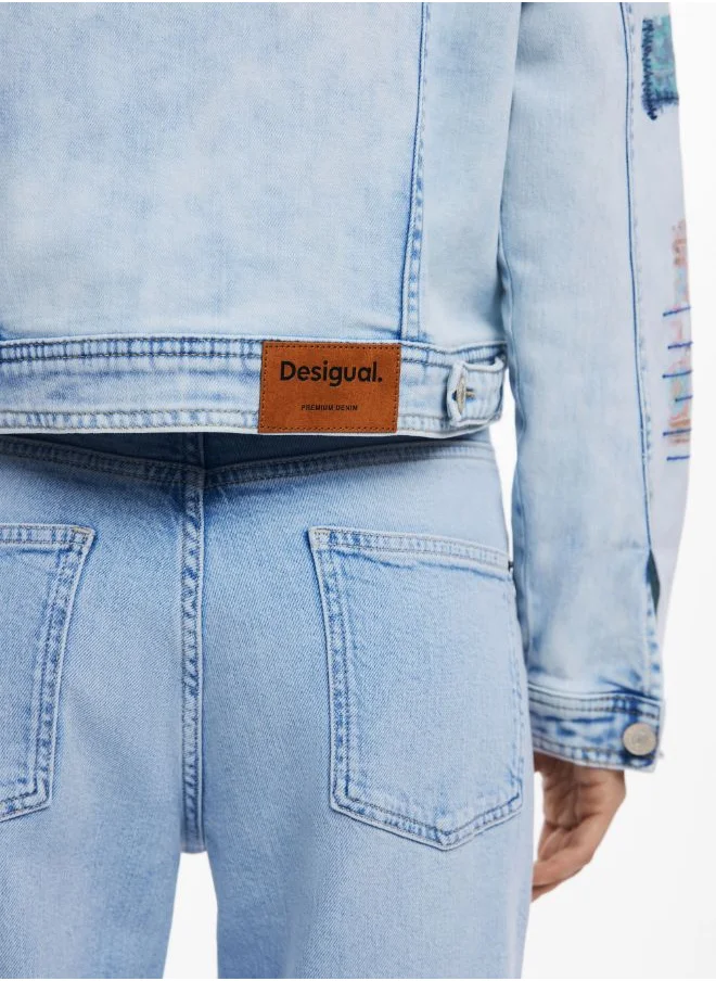 DESIGUAL Denim Jacket With Patches