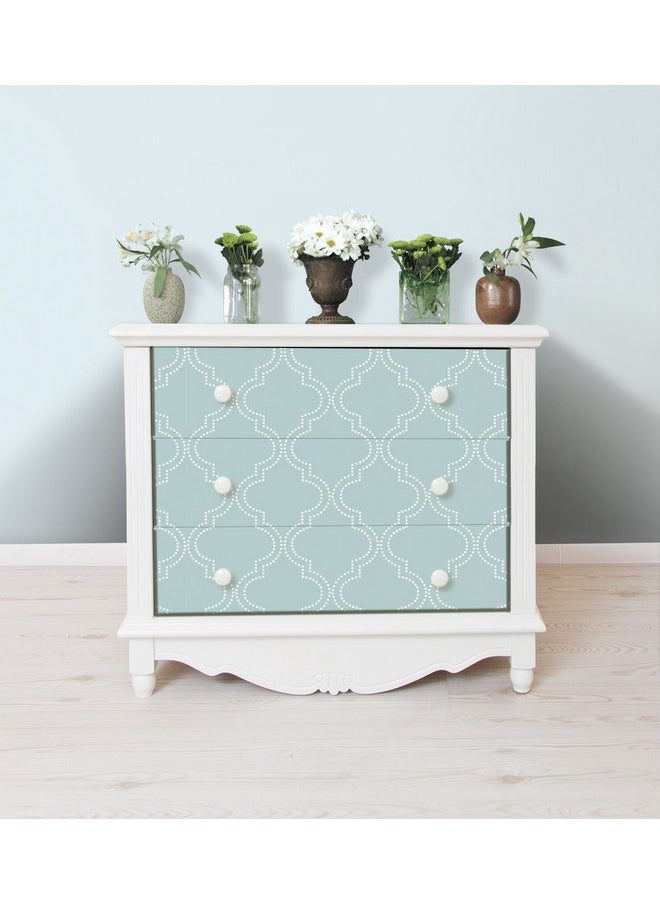 NuWallpaper Nu1826 Slate Quatrefoil Peel & Stick Wallpaper Blue  - Image 3