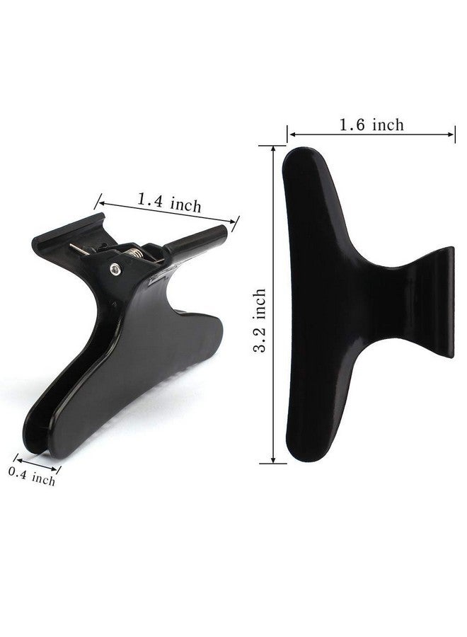 BAHABY Hair Clips For Styling Sectioning 12 Pack Black White Butterfly Clamps Hair Claw Clips Pro Salon Hair Clips For Styling Sectioning Cutting And Coloring - Image 2