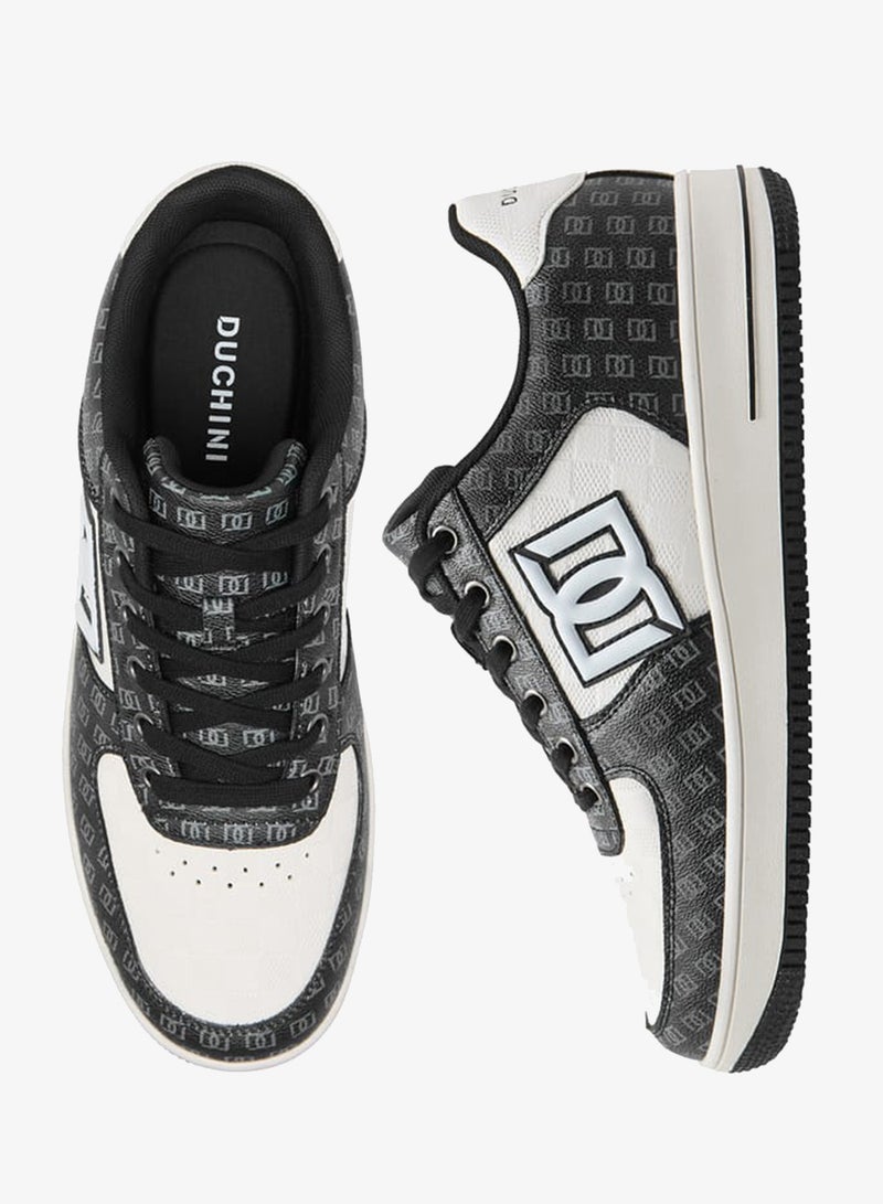 دوتشيني سنيكرز رجالي بطبعة شعار مع إغلاق برباط - Image 3