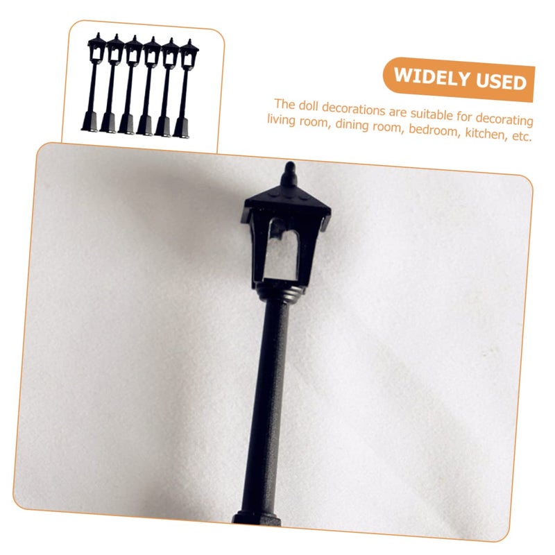 Miniature Street Lamps Set Of 6 For Dollhouse Indoor Outdoor Vintage Landscape Decor - Image 3