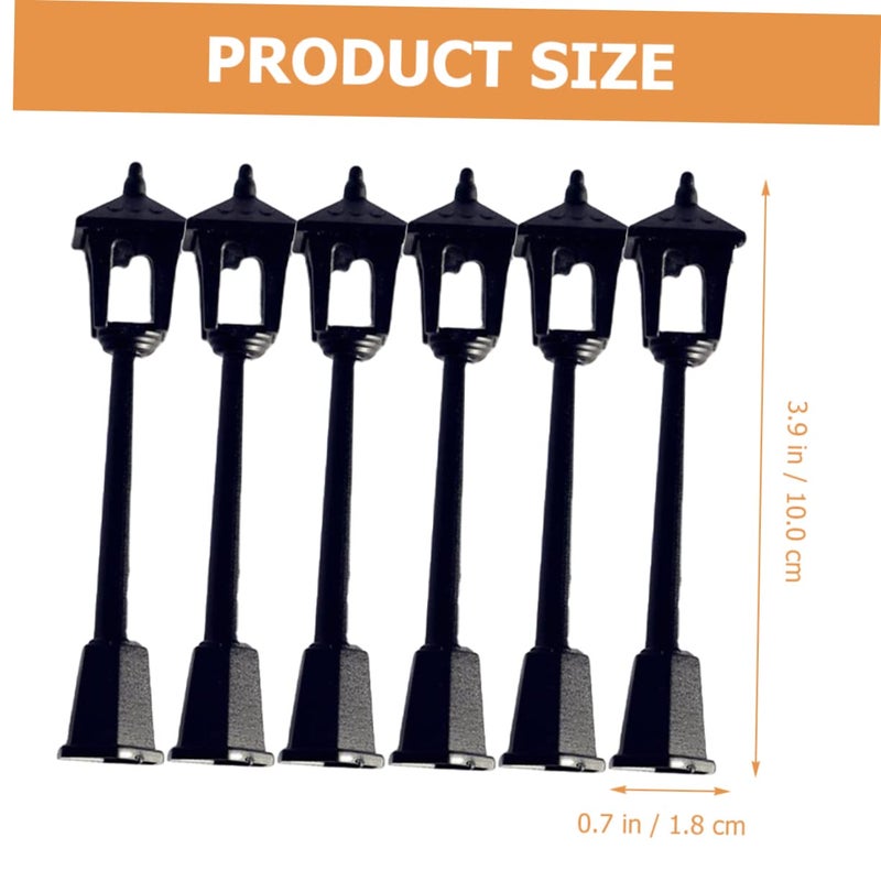 Miniature Street Lamps Set Of 6 For Dollhouse Indoor Outdoor Vintage Landscape Decor - Image 4