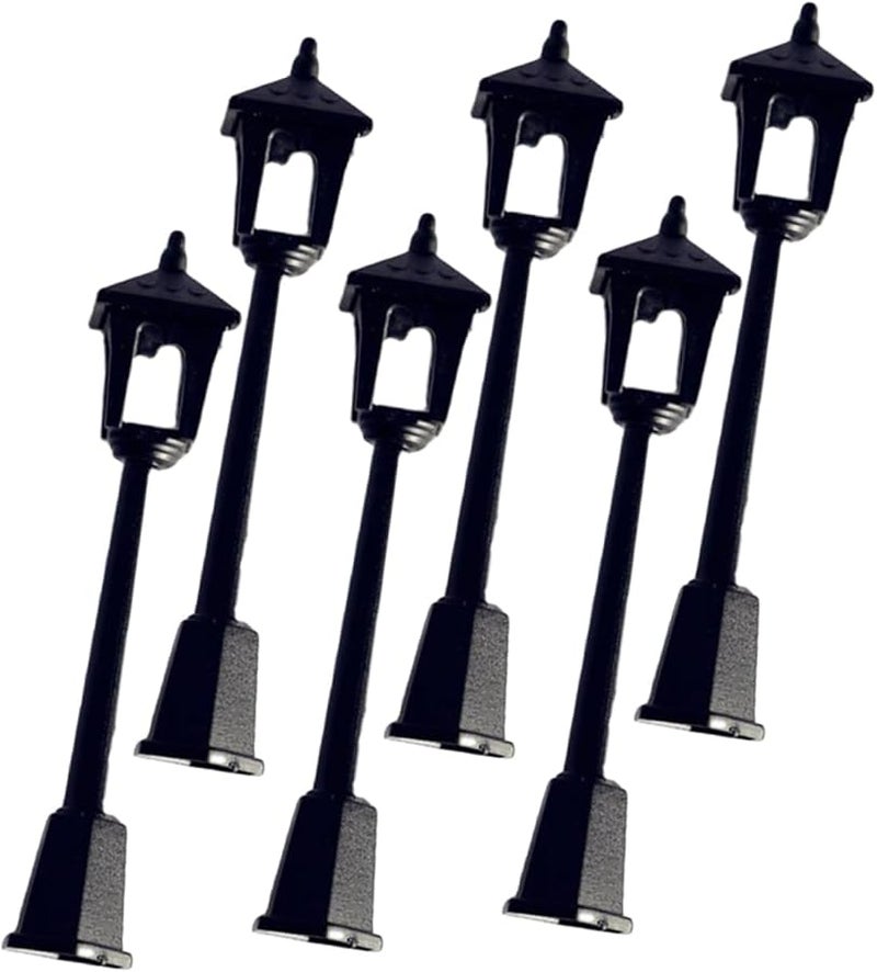 Miniature Street Lamps Set Of 6 For Dollhouse Indoor Outdoor Vintage Landscape Decor - Image 1