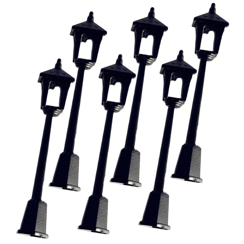 Miniature Street Lamps Set Of 6 For Dollhouse Indoor Outdoor Vintage Landscape Decor - Image 2