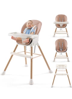 Arabest 6-in-1 Baby Seat with Feeding Tray, High Chair with 5 Different Functions and Adjustable Safety Belt, Portable High Chair for Children 6-36 Months, Height Adjustable  - Image 1
