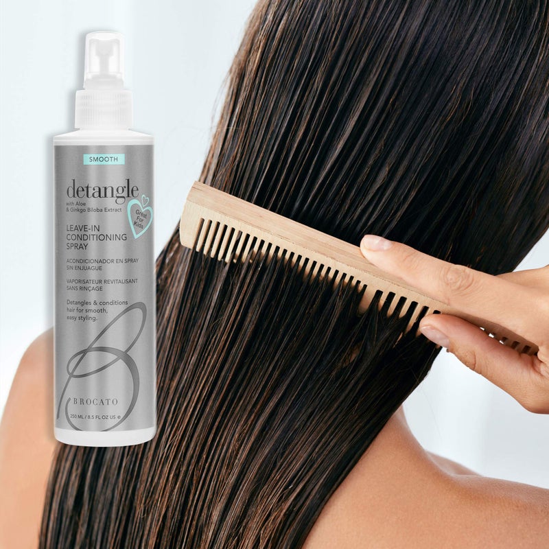 Brocato Detangle Leave In Conditioner Spray, 8.5 oz | Hair Detangler & Conditioning Spray for Women to Smooth Hair | Tame Frizz & Provide Sun & Heat Protection | Detangling Products for All Hair Types - Image 4