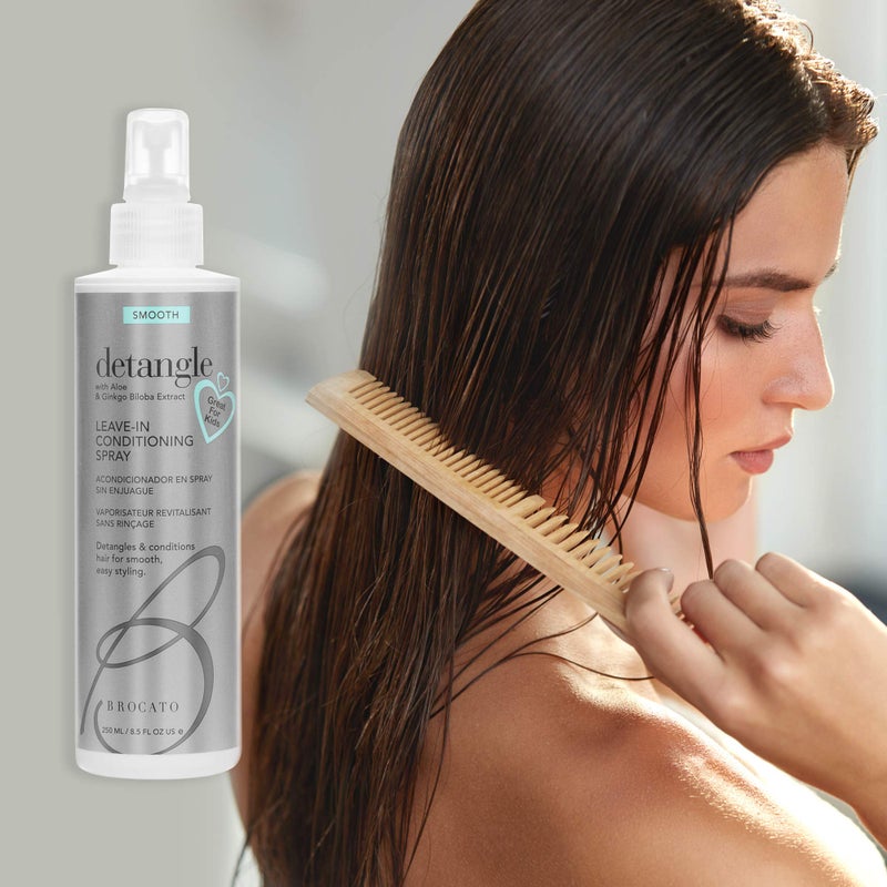 Brocato Detangle Leave In Conditioner Spray, 8.5 oz | Hair Detangler & Conditioning Spray for Women to Smooth Hair | Tame Frizz & Provide Sun & Heat Protection | Detangling Products for All Hair Types - Image 3