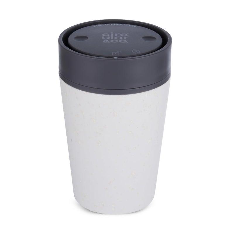 Circular  Co Insulated Reusable Coffee Cup  8oz227ml  Small Travel Mug  100 Leakproof  Lockable  Push Top One Hand Open 360 Drinking Coffee Tumbler  Recyclable  BPA Free Dishwasher Safe