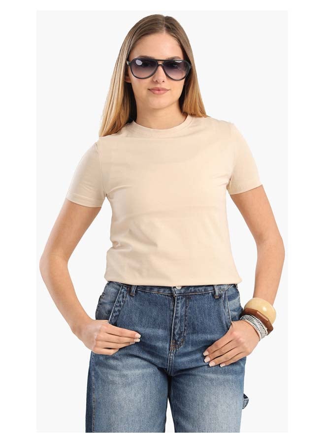Carina Cotton Basic Slip On T-Shirt - Image 1
