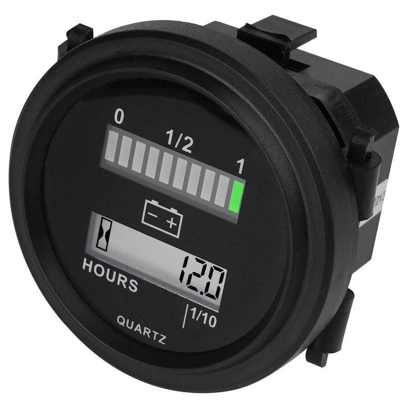 Yooreal 12/24V 36/48V 72V Golf Cart Battery Meter,Hour Meter&Battery Indicator Gauge Meter Lead-Acid Battery(Excluded Trojan),Charging Reminder,for Golf Cart Club Car RV Forklift Tractor ETC - Image 1