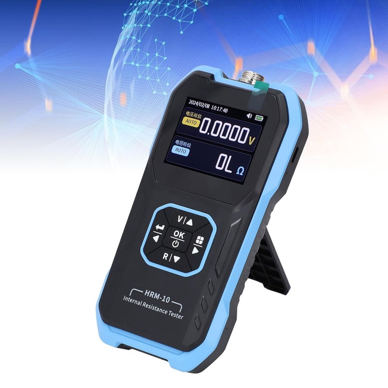 DC 0 to 100V and 0 to 200 Ohm Resistance Range, 4 Wire Kelvin Connection Battery Internal Resistance Tester and Voltage Meter with Color Screen Battery Monitor for Automotive - Image 4