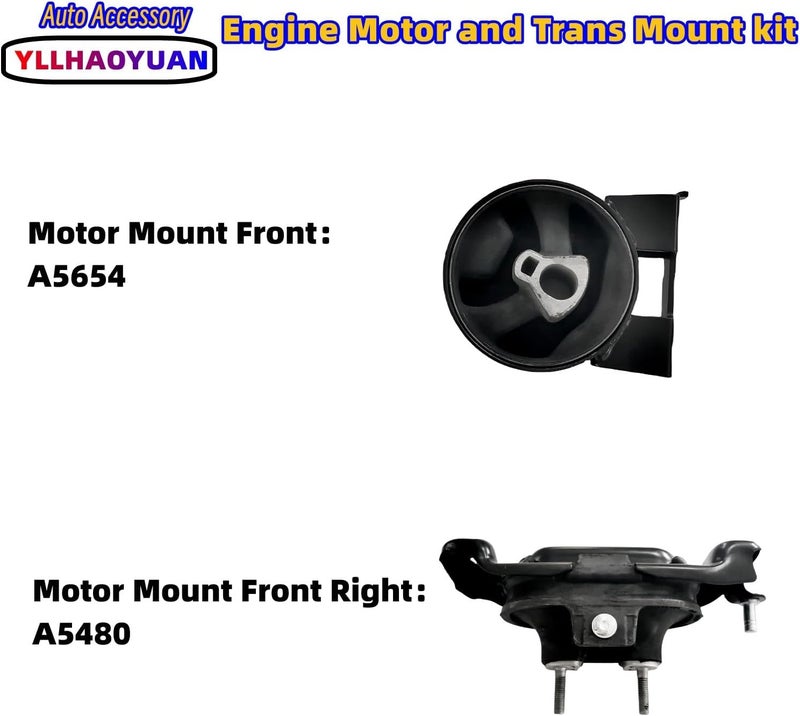 Yllhaoyuan مجموعة حوامل محرك 4 قطع لسيارات كرايسلر تاون آند كانتري ودودج غراند كارافان من 2008-2010 - Image 5