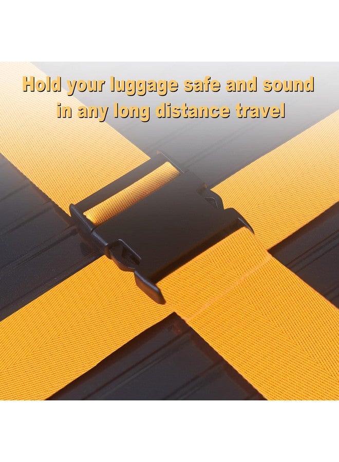 Chelmon Luggage Straps for Suitcases TSA Approved Travel Belt 4 Pack by Chelmon(Yellow) - Image 4