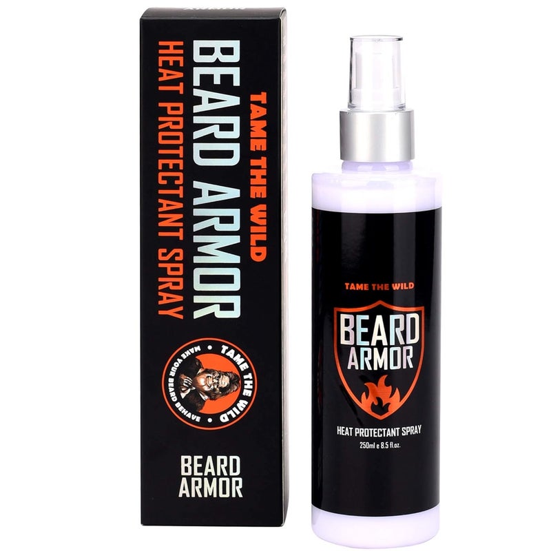 TAME THE WILD MAKE YOUR BEARD BEHAVE Tame the Wild Beard Straightener with Heat Protectant  Argan Oil Keratin  Aloe Fortified Spray for Mens Hair  Beard  Large 85 Fl Oz Bottle