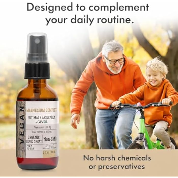 GIVOL Tri Magnesium Complex - Magnesium Biglycinate, Citrate & Taurate Liquid Spray 300mg w/Raw Vitamin C for Body Decompression - Hibiscus & Pineapple Flavor, 2 Fl Oz (60 ml) - 60 Day Supply - Image 3