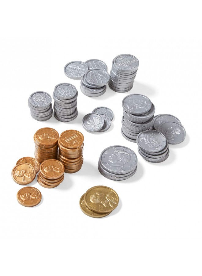 hand2mind hand2mind Fake Money Coin Assorted Set, Detailed Fake Coins, Prop Money, Toy Money, Play Money for Kids, Realistic Money, Pretend Money for Kids Learning, Play Money Set, Plastic Coins (Set of 96) - Image 5
