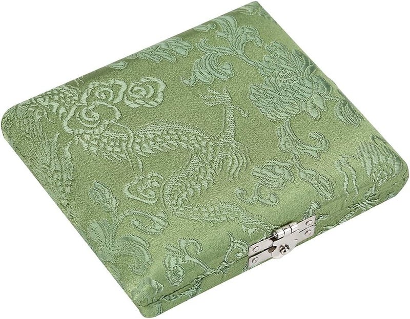 Tangxi Wooden Oboe Case Holder Box for 6pcs Oboe Reeds Silk Cloth Cover Case Holder Storage(Green) - Image 1