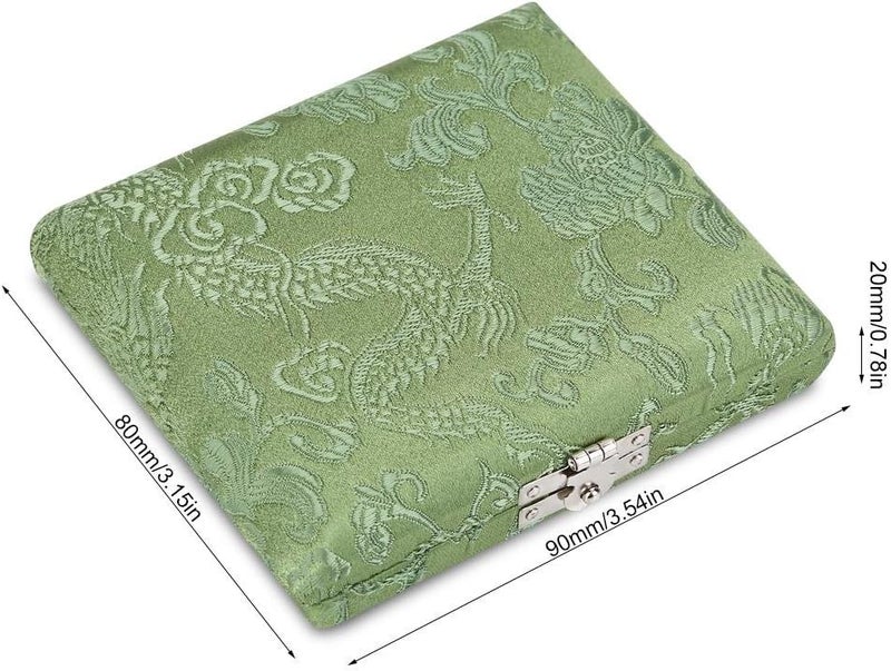 Tangxi Wooden Oboe Case Holder Box for 6pcs Oboe Reeds Silk Cloth Cover Case Holder Storage(Green) - Image 4