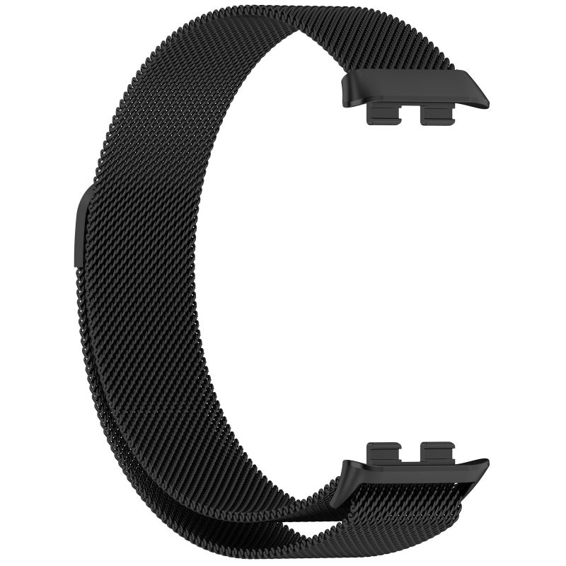 erorex For Honor Band 9 Milan Magnetic Steel Mesh Watch Band(Black) - Image 3