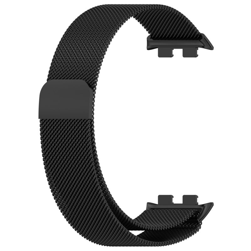 erorex For Honor Band 9 Milan Magnetic Steel Mesh Watch Band(Black) - Image 4