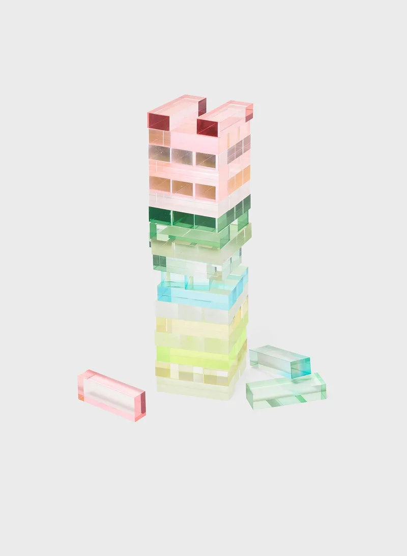 SUNNY LIFE Lucite Aurora Jumbling Tower