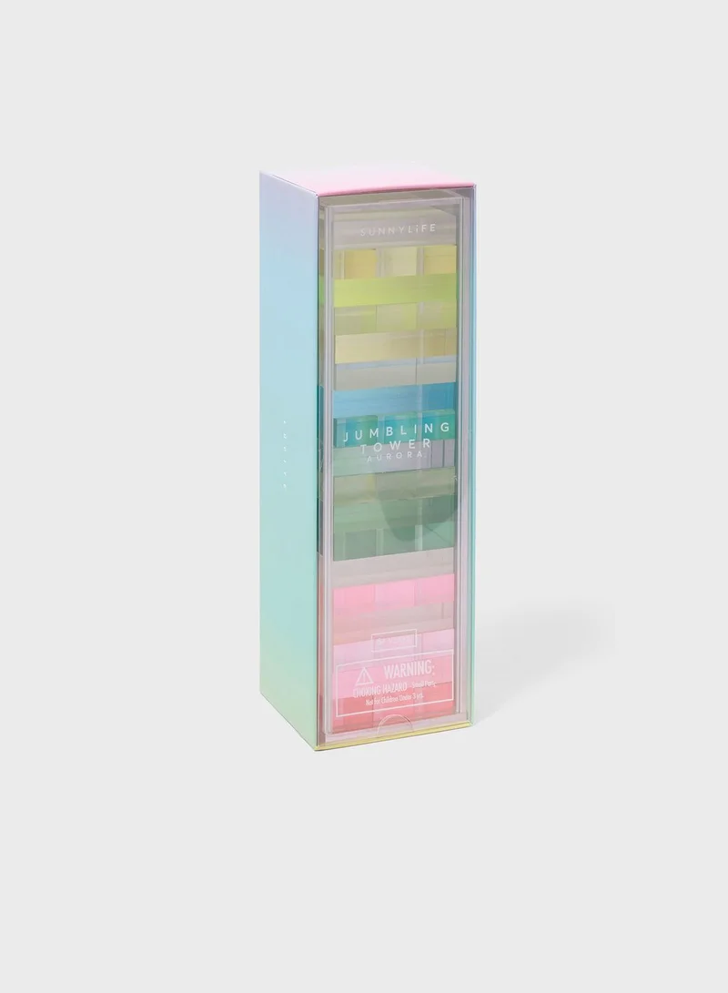 SUNNY LIFE Lucite Aurora Jumbling Tower